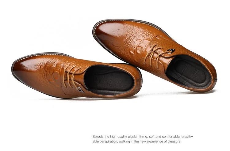 Мужская обувь, Весенняя деловая повседневная обувь из натуральной кожи, мужская модельная Роскошная офисная обувь, мужские дышащие
