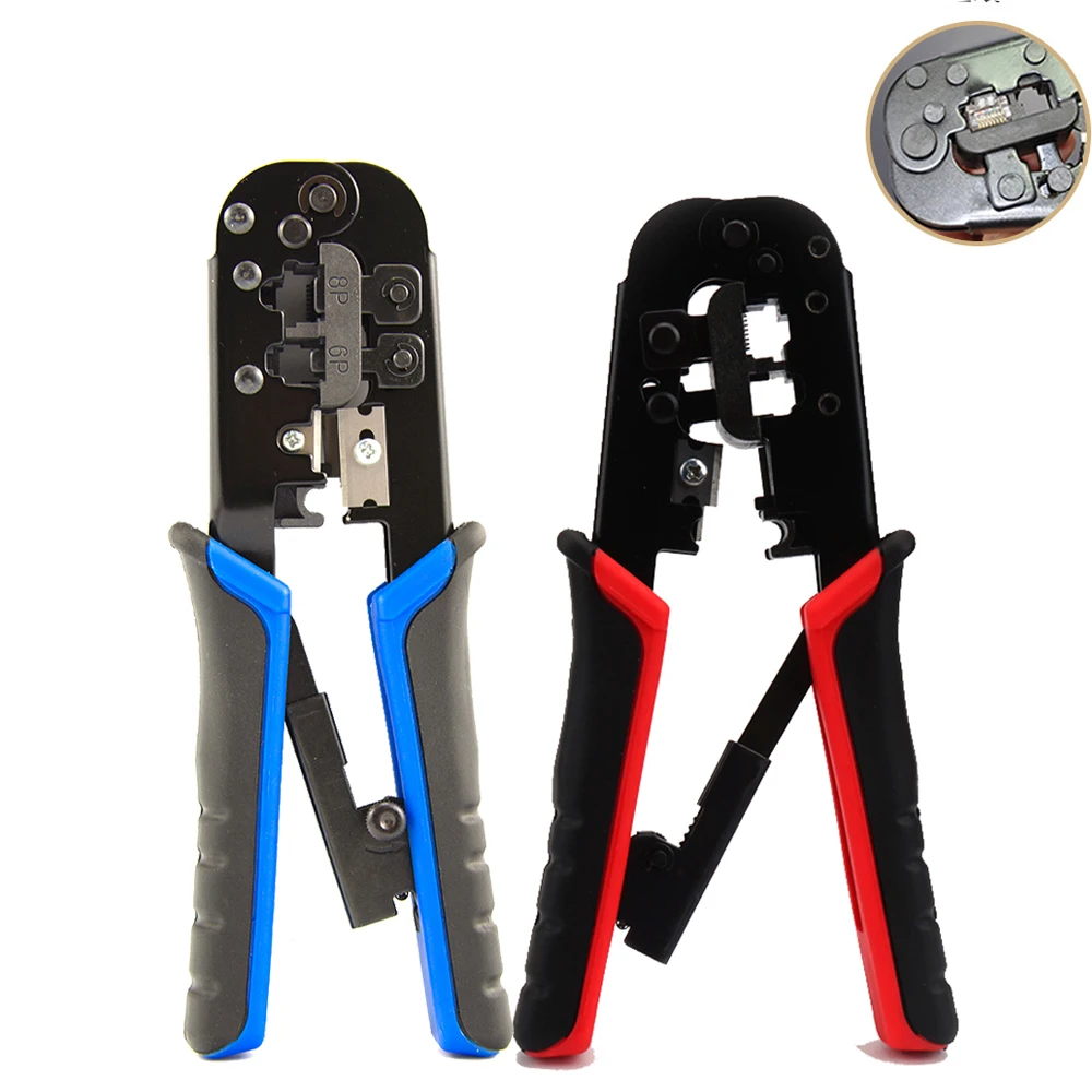 7.8in RJ45, RJ11, CAT5e, CAT6, CAT6A модульный пресс-клещи для ремонта сети LAN