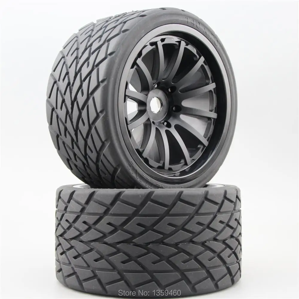 Фото Комплект колес и шин RC 1/8 Monster Truck, 4 шт., 12 спиц для HPI Traxxas 17 мм, металлическая втулка 26412 №4