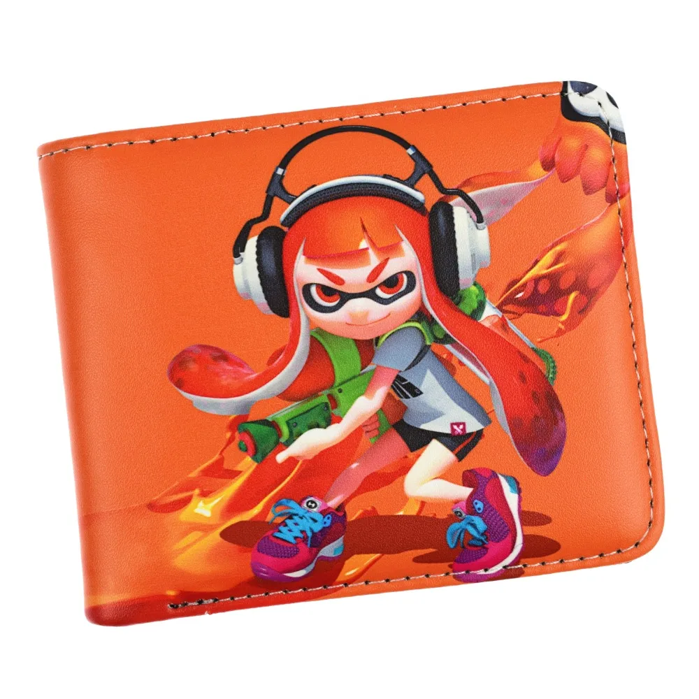 

2018 New Arrival Colorful Game Wallet Splatoon 2 Wallet Youth Bifold Purse With Card Holder Coin Pocket
