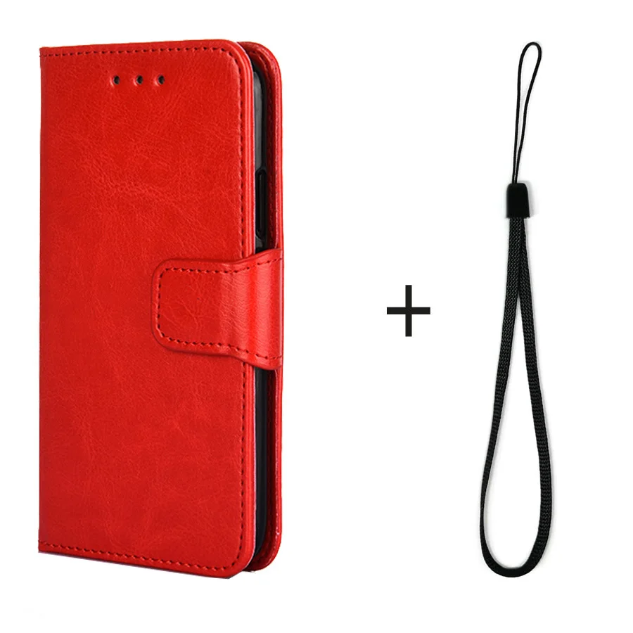 Чехол-Кошелек для Motorola Moto G8, G6, G5, G5S, G4, G7 Plus, роскошный кожаный чехол-книжка с отделением для карт, Магнитный чехол для телефона - Цвет: Красный