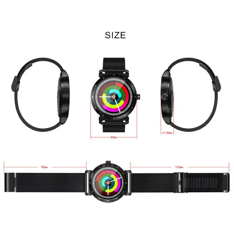 Смарт-часы K88H Plus P67 с водонепроницаемым дисплеем 1,3 дюйма, Bluetooth, монитор сердечного ритма, шагомер, фитнес-трекер для iPhone/Android/IOS
