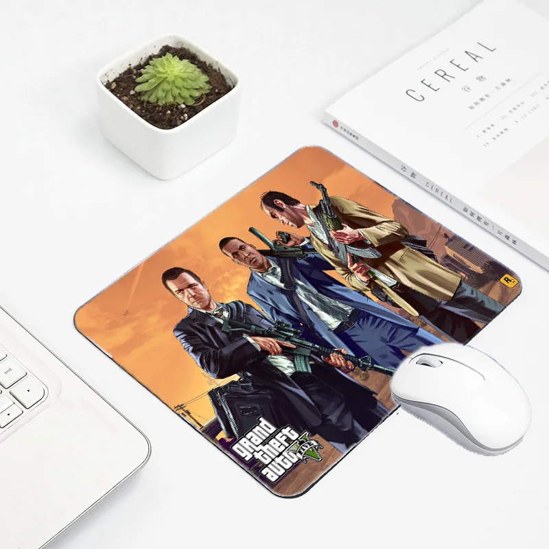 Congsipad Hot Popular Video Gamer Grand Theft Auto Series V Gta5 Gaming Mousepad Game Pattern Diy Design Tablet Pc Mouse Pad Mat