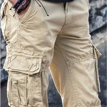 Мужские брюки карго, мужские повседневные военные брюки с несколькими карманами, большие размеры 40, тактические брюки, мужская верхняя одежда, армейские прямые брюки, длинные брюки