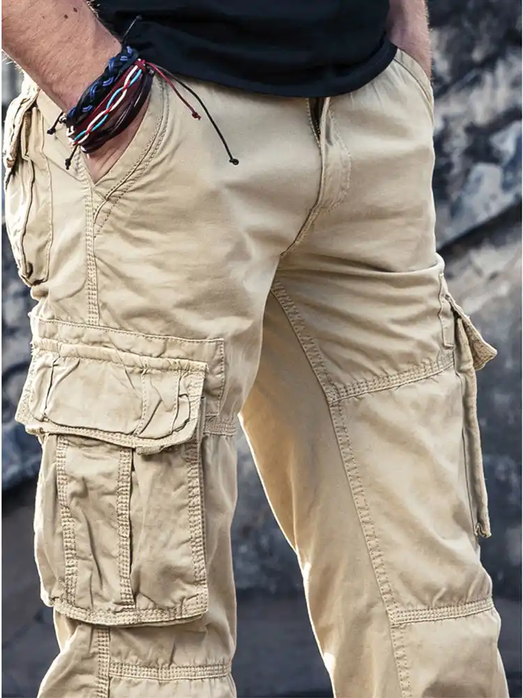 Men's casual large pocket pants Clearance