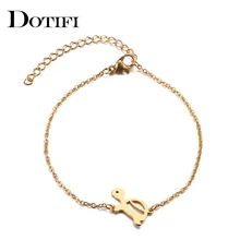 DOTIFI браслет из нержавеющей стали для женщин и мужчин черепаха золотистого и серебристого цвета Pulseira Feminina Lover's обручальные ювелирные изделия