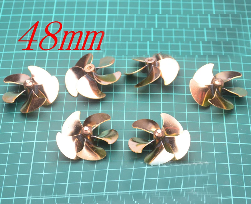 1PCS 48mm Copper Propellers Five Blades Boats Propellers 5Blades