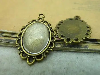 

20pcs 20X30mm-13X18mm Antique Bronze Cameo Cabochon Base Setting Pendants Charm Pendant c4274