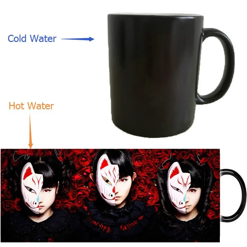 

BABYMETAL Mugs Tea Cup Cold Hot Heat Sensitive Mug Heat Transforming Heat Changing Color Cups