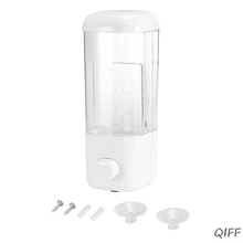 500 мл дозатор для мыла для ванной комнаты настенный самоклеящийся контейнер для шампуня прозрачный жидкий лосьон с одним слотом для хранения