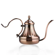 Кофейник из нержавеющей стали, европейский стиль, ручная, Королевский корт, кетл, длинный тонкий рот, Кофеварка 420 мл