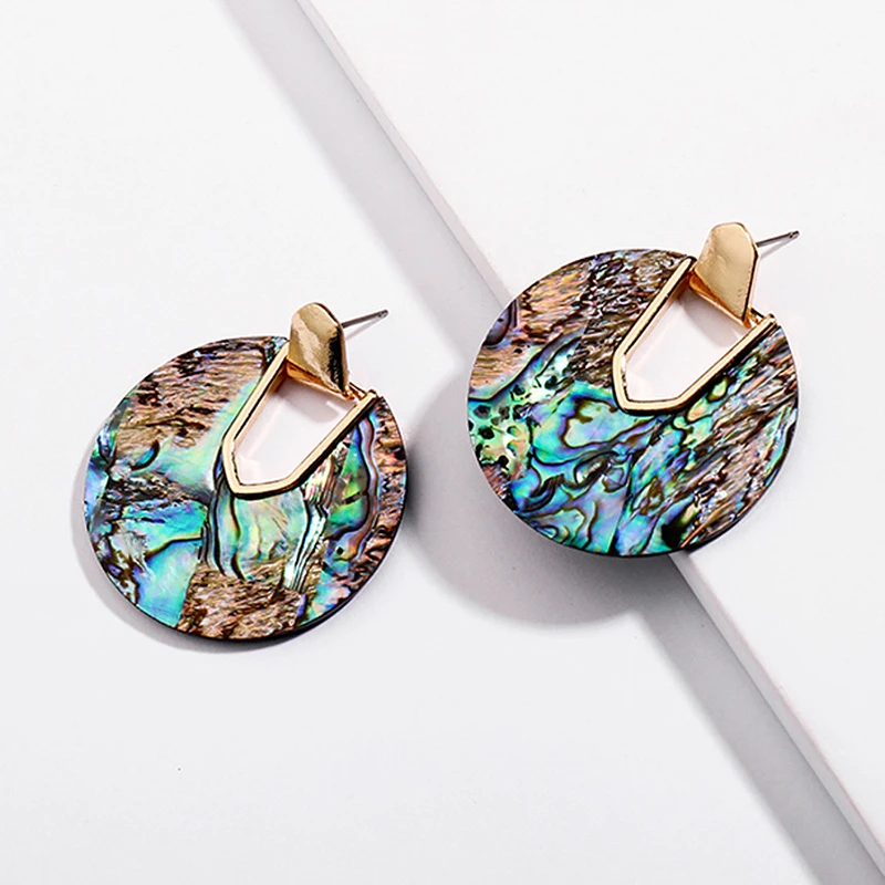 YJX-Fall-2018-New-Collection-Statement-Round-Disc-Abalone-Shell-Drop-Earrings-Collection-Stunning-Weightless