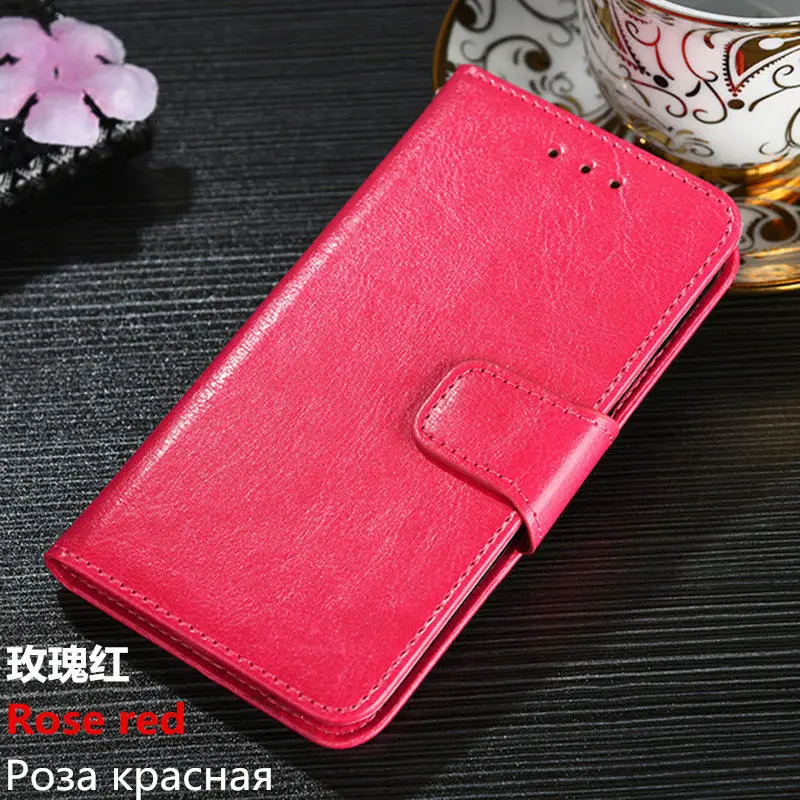 Чехол для huawei Y9, кожаный мягкий чехол для huawei y5 y6 y7 pro/prime y9 Enjoy 8 plus Enjoy 9 9 plus, чехол-книжка из ТПУ - Цвет: Rose red