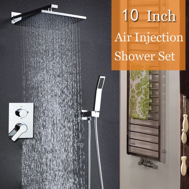 2018 Bathroom Luxury Shower System 10 Inch Wall Mounted Rain Shower Faucets / Water Saving