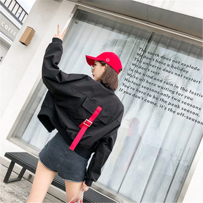 Повседневная бейсбольная одежда для женщин, весенне-осенние куртки, новинка, корейское свободное короткое пальто для девочек, женская верхняя одежда X391