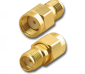 

Free shipping adapter RP SMA female plug to SMA female connector adapter plated gold,50pcs/lot