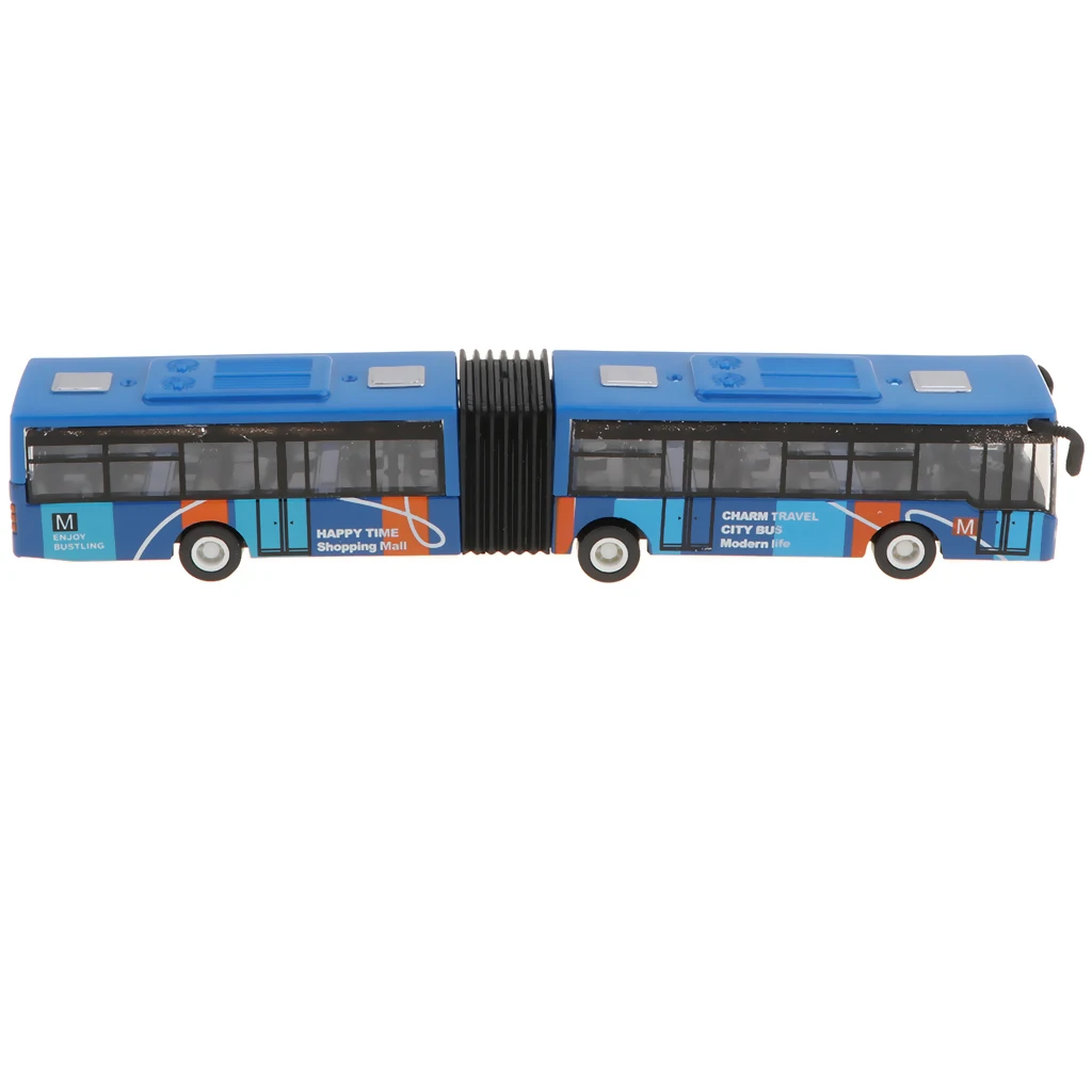 18cm Electric Toy 1/64 Pull Back Bus Car Model Diecasts Bus Toys Metal Alloy Art Crafts Collection for Children Kids Gifts