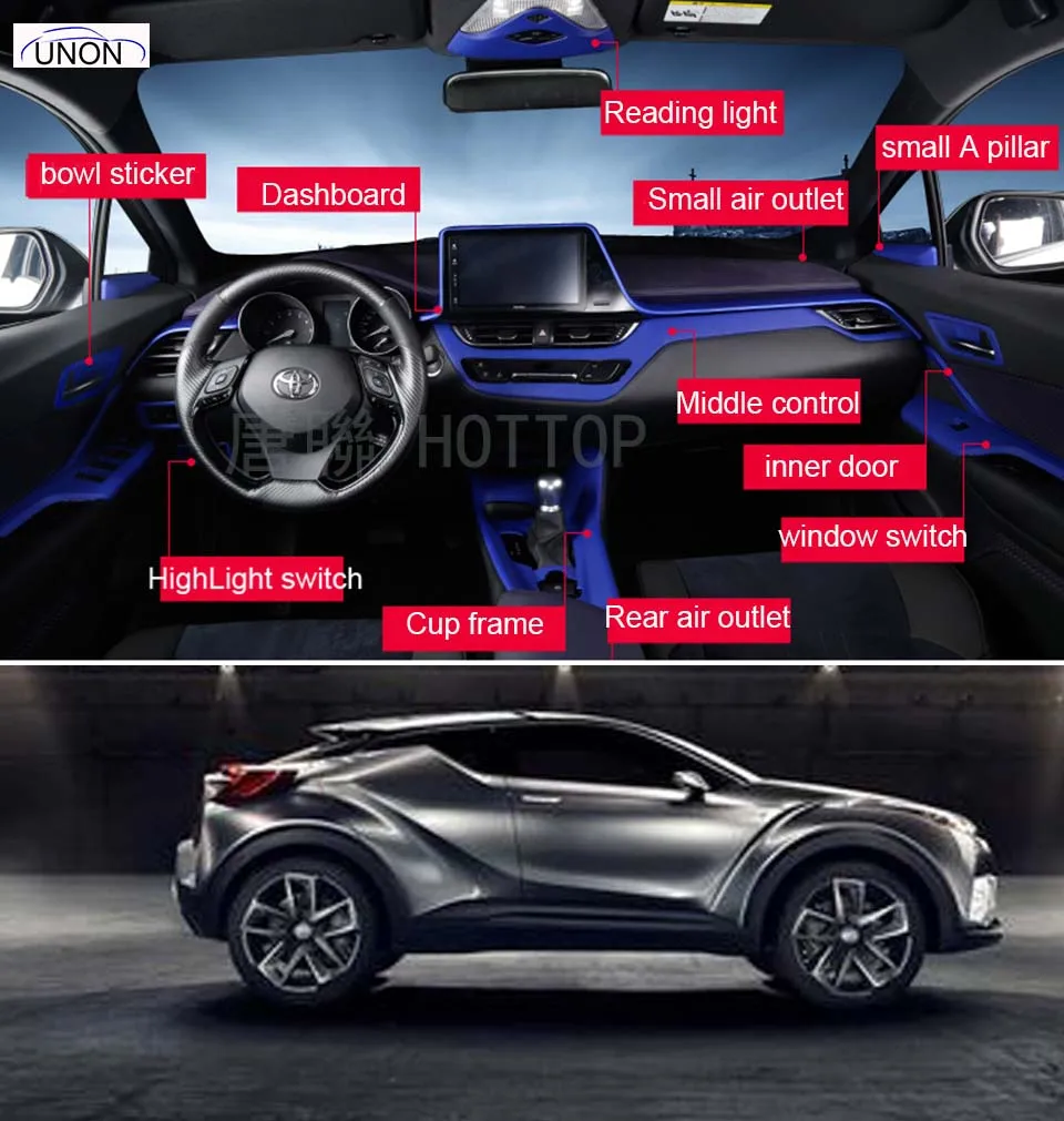 Светоотражающая лента Наклейка для TOYOTA CHR C-HR наклейка на обод наклейка S