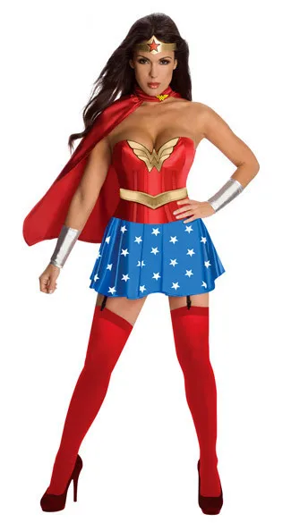 Wonder женский костюм для взрослых сексуальное платье Roma Heroine Hottie капитан герой Америка костюмы на Хэллоуин Суперженщина Косплей - Цвет: A