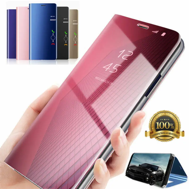 

Mirror Smart Case For Vivo IQOO Case Clear View PU Leather Shockproof Kickstand Flip Cover For Vivo IQOO Case