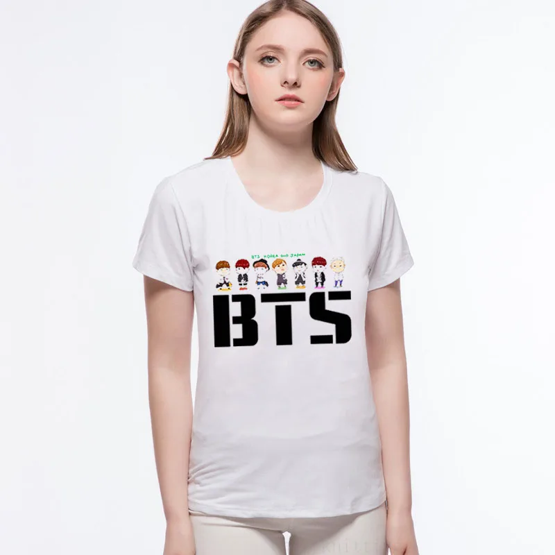 الكورية نمط فوج المحملة قميص فام Kawaii طباعة المتناثرة المرأة WhiteT قميص