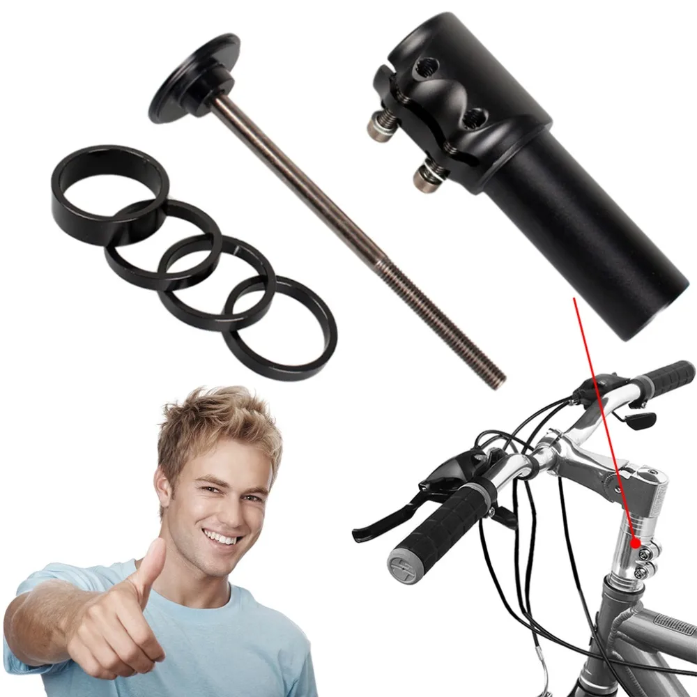 

120MM MTB Bicycle Mountain Bike Alloy Handlebar Fork Stem Riser Rise Up Extender HeadUp Bicycle Adaptor Durable Cycling Part