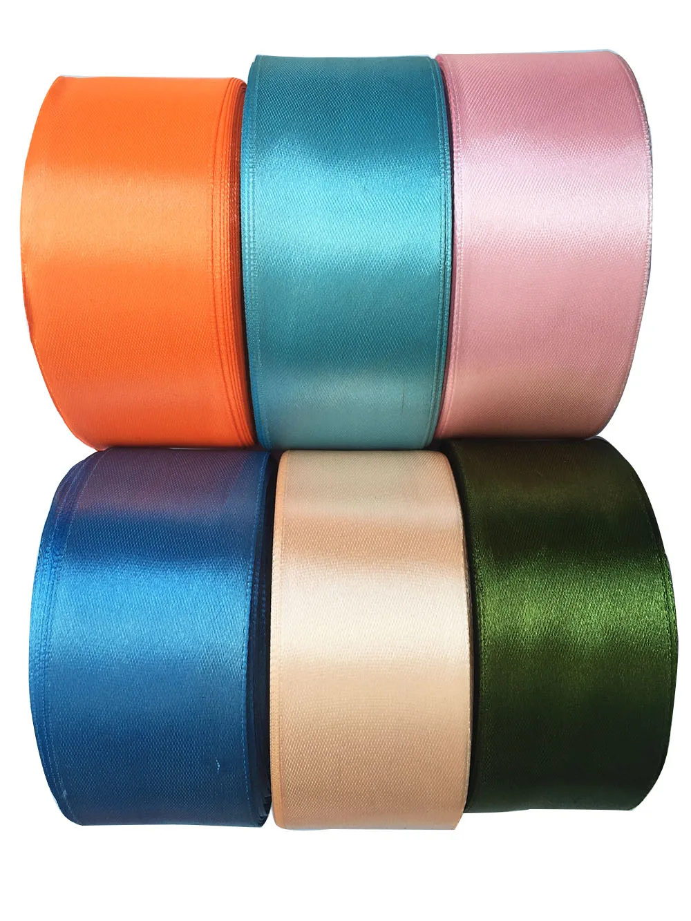 Big sale ! 40mm Single Face Satin Ribbon Belt Cord+150yds=6rollsX25yds
