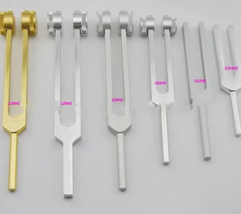 

100pcs/lot Hot sale Aluminum Alloy Medical Ear Tuning Fork 128HZ 512HZ 256HZ 1024HZ 2048HZ Tuning-ford with Hammer/Bag Wholesale
