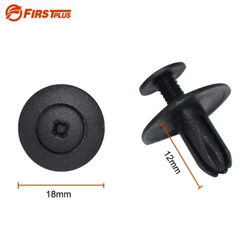

50 x 6mm Plastic Car Fender Front Bumper Clips Door Trim Panel Rivets Auto Fastener Clip For Nissan Black