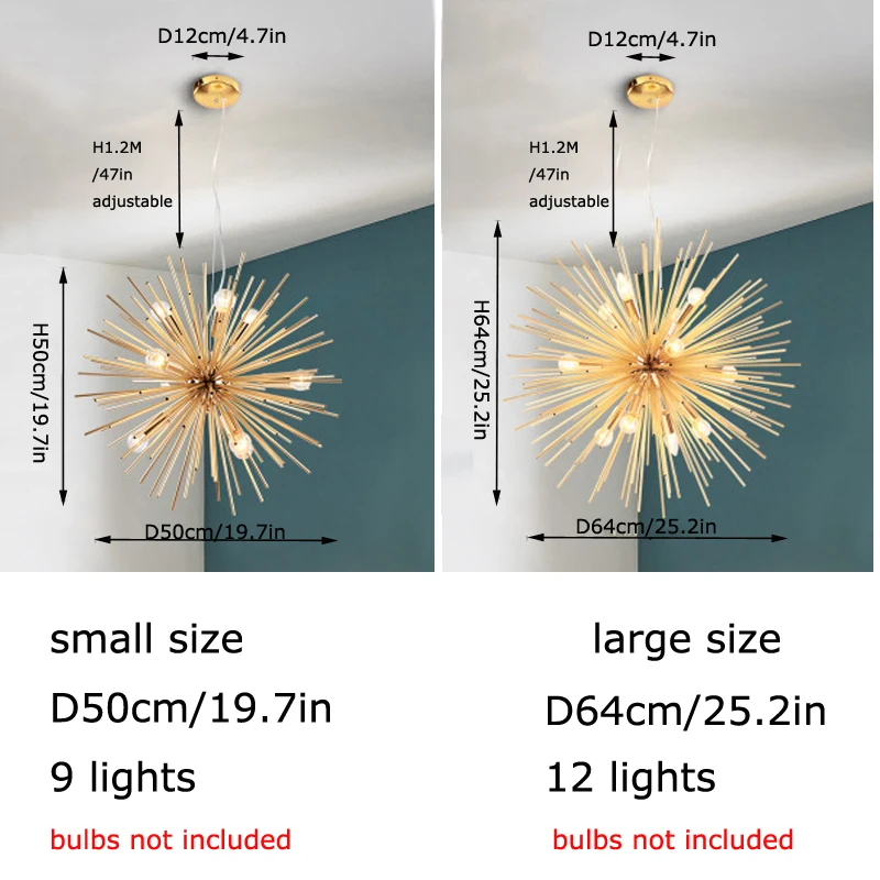 Modern Hedgehog Gold Pendant Light Restaurant Hanging Indoor Light Contemporary Suspension Pendant Lamp Living Room Villa Pendant Lighting Fixture (19)
