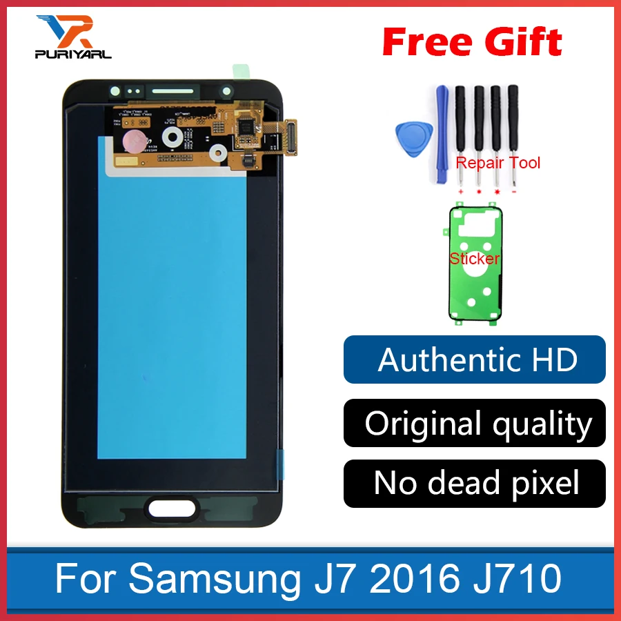 Super AMOLED For Samsung Galaxy J7 2016 J710 J710F J710FN J710M J710Y LCD Display Touch Screen Digitizer Assembly Replacement