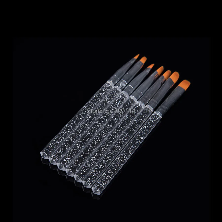 7pcs transparent nail brush  (2)