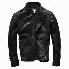 2014 New Top Selling The New Stand Collar Slim Short Paragraph Calfskin Men’s leather jackets