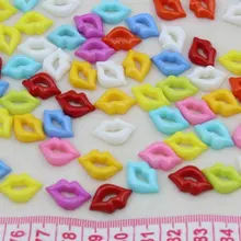 1000 шт. kawaii китч Пластиковые губы decoden кабошоны Cab Подвески кнопки 17 мм смешанные цвета flatback decodens