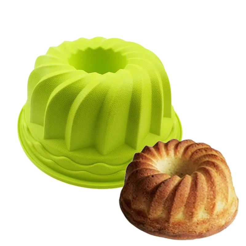 Buy 9 Inch Spiral Silicone Bundt Pan Large Silicone