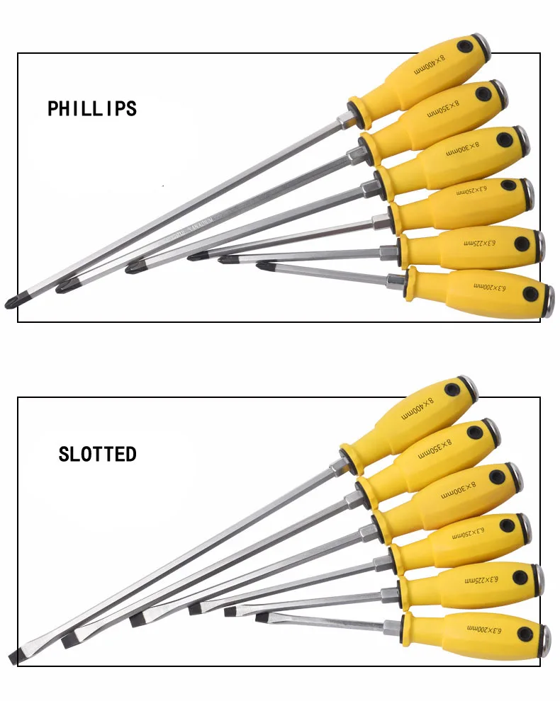 200-400 мм Отвертка Phillips и шлицевая ударная отвертка CR-V отвертка с магнитным болтом инструменты для вождения 1 шт