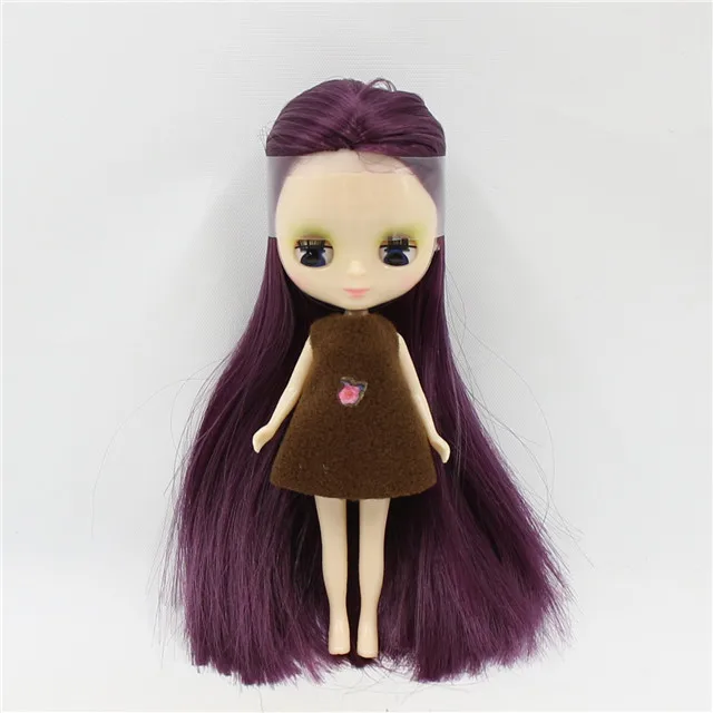 DBS blyth mini doll 10CM BJD normal body doll long hair 10cm toy anime random dress as a gift 21