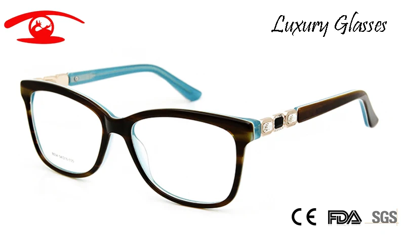 

Brand Designer Vintage Spectacle Frames Women Luxury Rhinestone Eyeglasses Women Acetate Sexy Glasses Rx