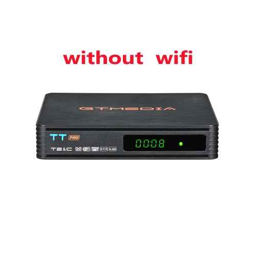 GTMEDIA TT PRO DVB-T2/T эфирный ТВ-приемник HD цифровой ТВ-тюнер рецептор MPEG4 DVB T2 H.265 DVB-C ТВ-приставка - Цвет: Without wifi