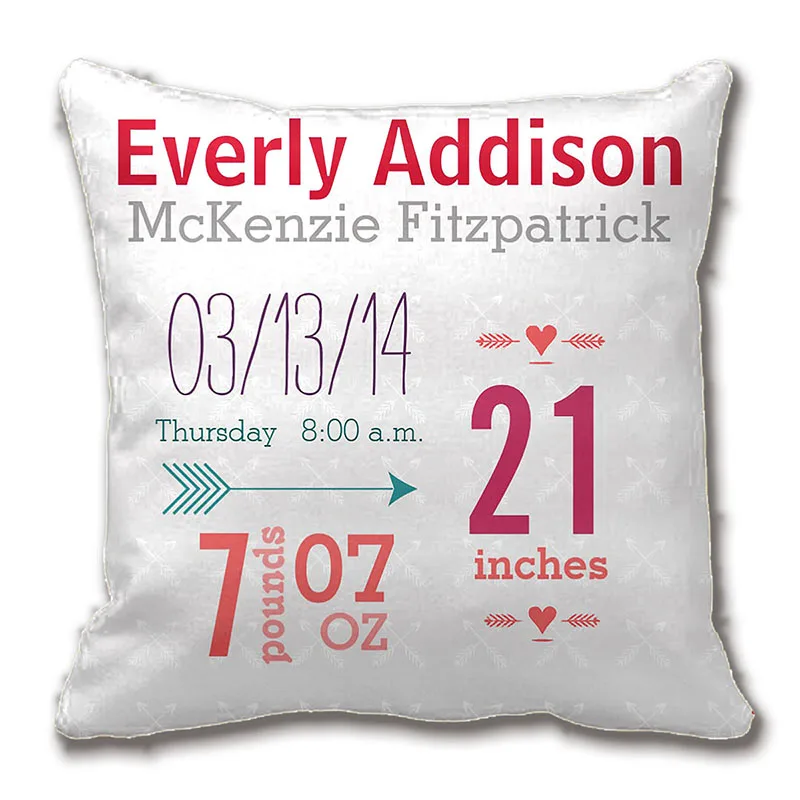 Boy S Nursery Room Baby Stat Arrow Pattern Throw Cushions Decorative Cushion Cover Pillow Case ...
