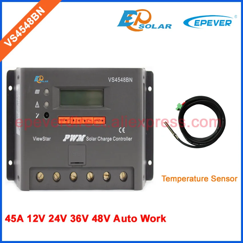 

EPsolar EPEVER ViewStar regulator VS4548BN 45A 45amps Controller for solar panels system application with temperature sensor