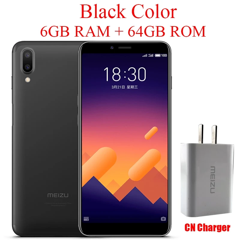 Black 6G 64G Meizu E3 Snapdragon 636, 6 ГБ, 64 ГБ, 5,99 дюймов, FHD, полный экран, 2160x1080 P, 4G, LTE, двойная задняя камера, двойная sim-карта, смартфон - Цвет: Black 6G 64G