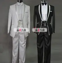 2017 new arrival men party dress slim modern men suit set with pants mens suits wedding groom formal dress suit + pant + tie 4X