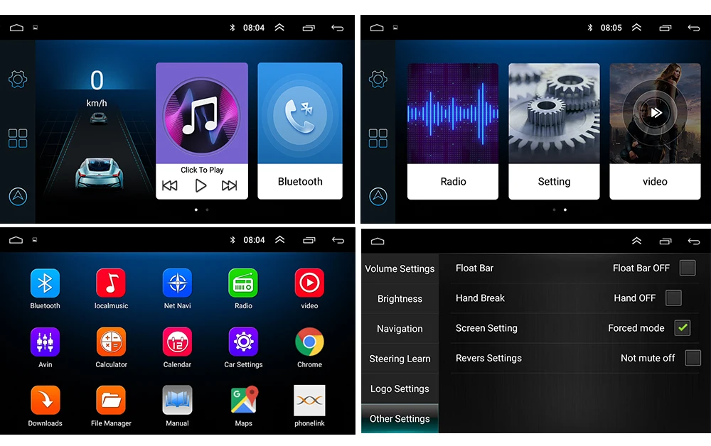 2006 2007 2008-2011 2012 2din android 8.1 multimídia gps navegação