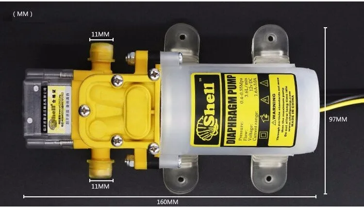 12V 4L/м подъемник 50m Автоматическая Давление выключатель постоянного тока мембранный насос сад дождевания мини высокое Давление мембранный насос