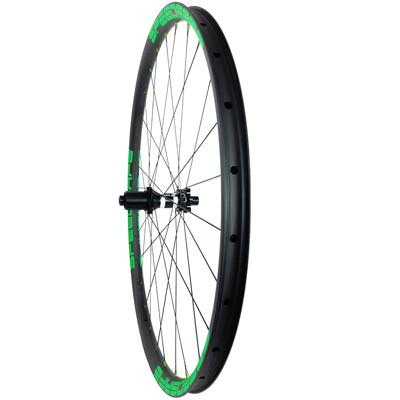 Discount 1310g SUPER LIGHT carbon BOOST wheelset 29er MTB XC 30mm asymmetric 22mm deep clincher tubeless straight pull mountain wheels 5