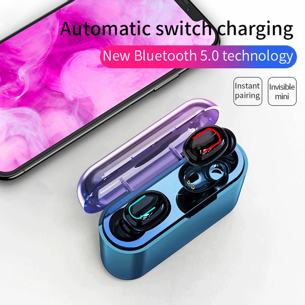 

Mini Sport Wireless Headphone Earbuds Bluetooth Earphone 5.0 Stereo Q32 TWS For Apple iPhone Samsung in Ear Headset Charging Box