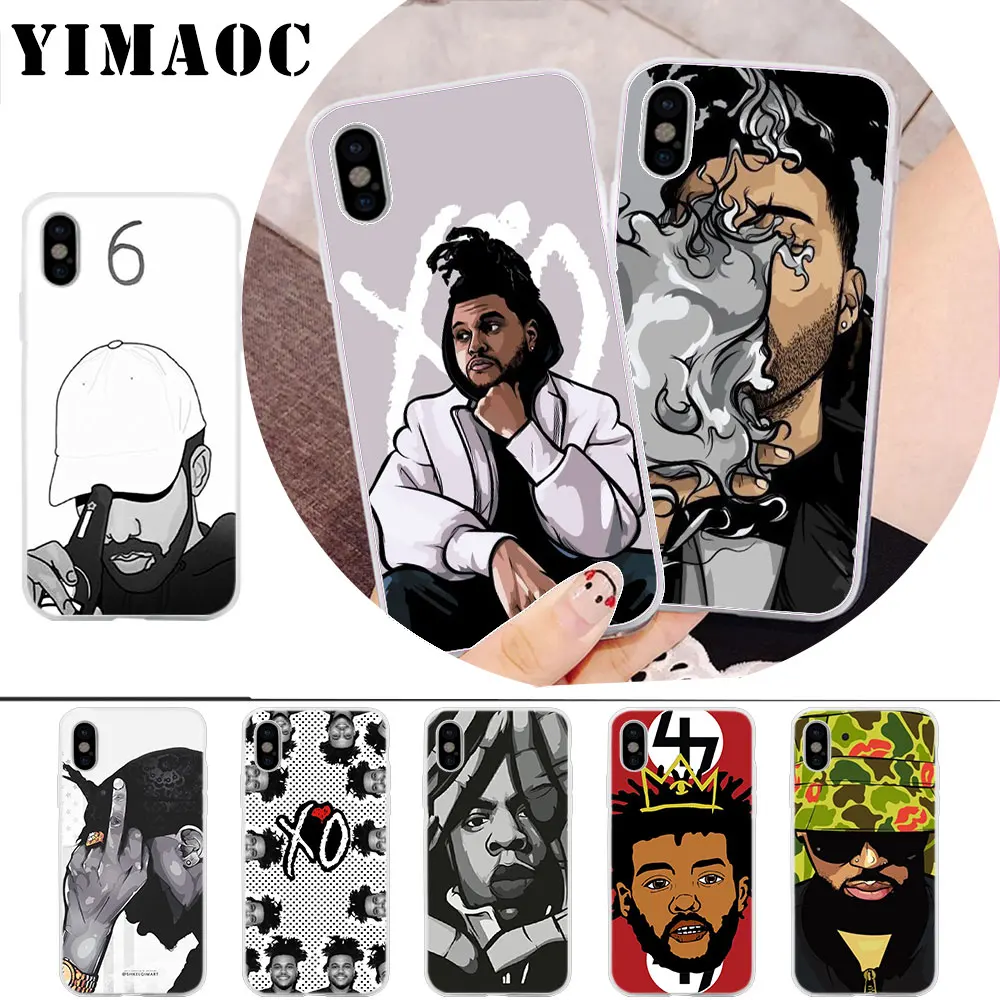 

YIMAOC Hip Hop Rapper Dope Print Rubber Soft Silicone Case for iPhone X r s Xr Xs Max 8 7 6S 6 Plus 5 5s SE