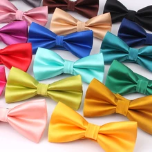 Рубашки ярких цветов с галстуком-бабочкой для мужчин, деловые свадебные галстуки-бабочки для взрослых, одноцветные галстуки-бабочки, костюм с бабочками
