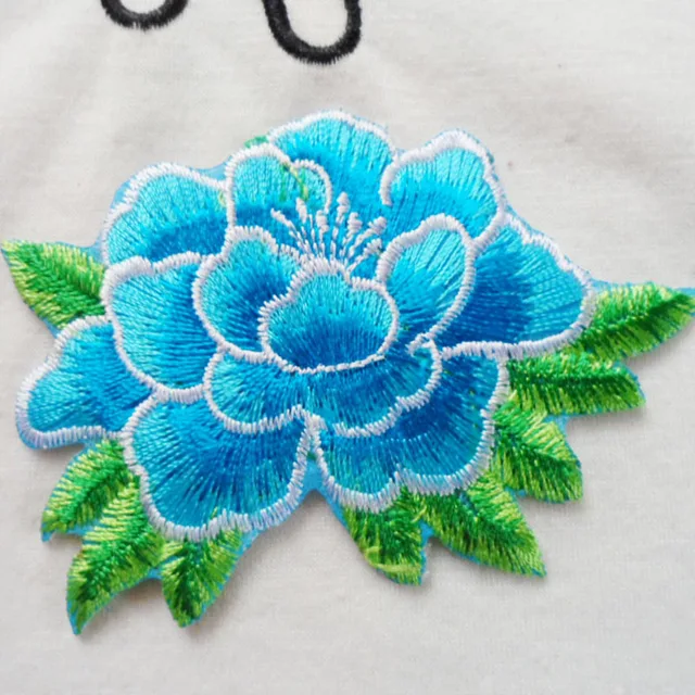 10Pcs Embroidered Iron on patches fabric Applique 9*6cm for clothing